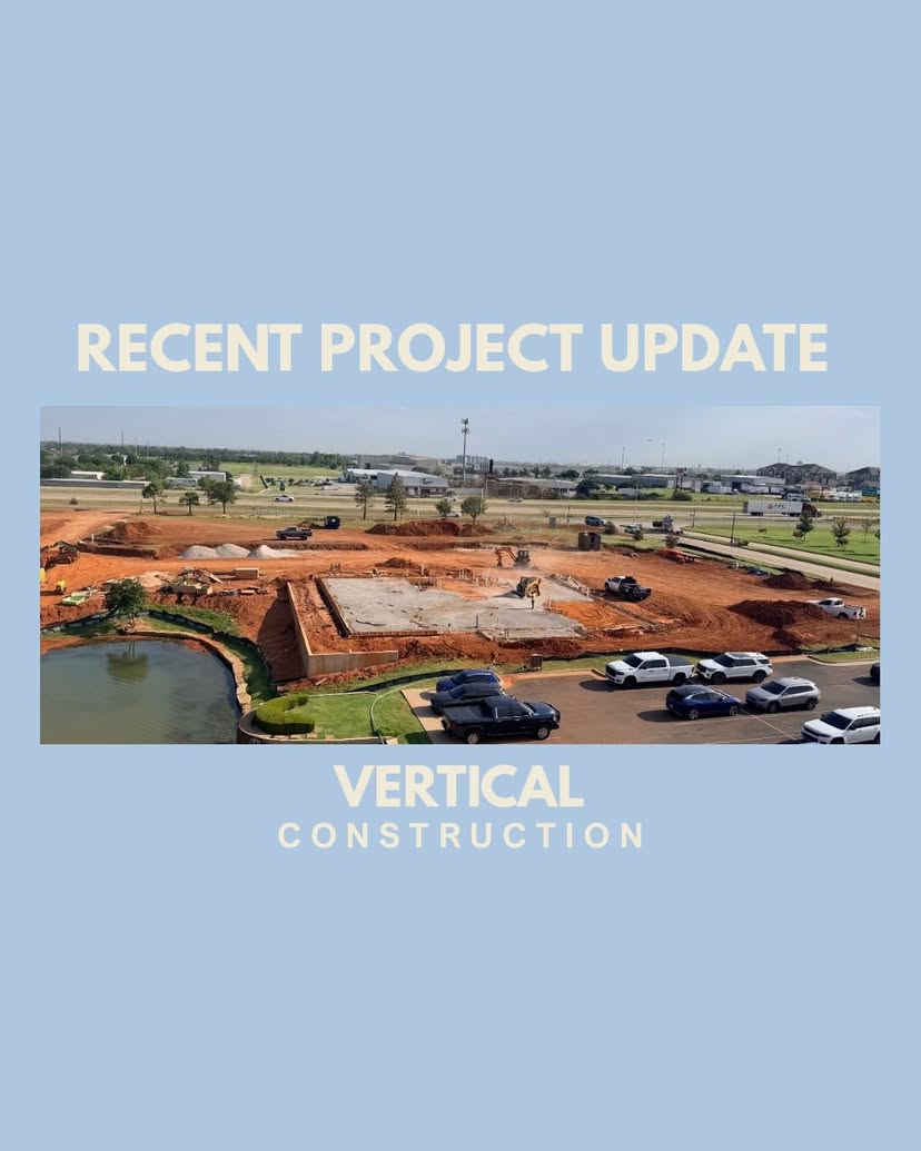 Aerial view of commercial site work